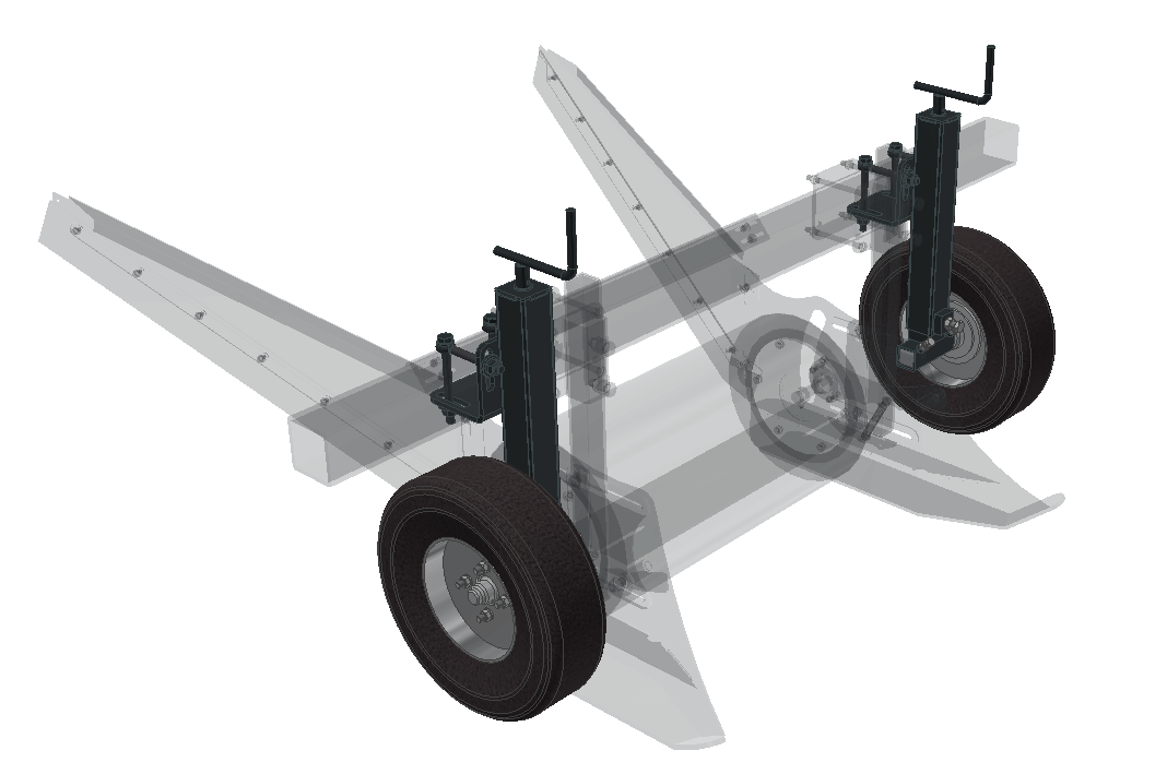 Mechanically adjustable depth wheels