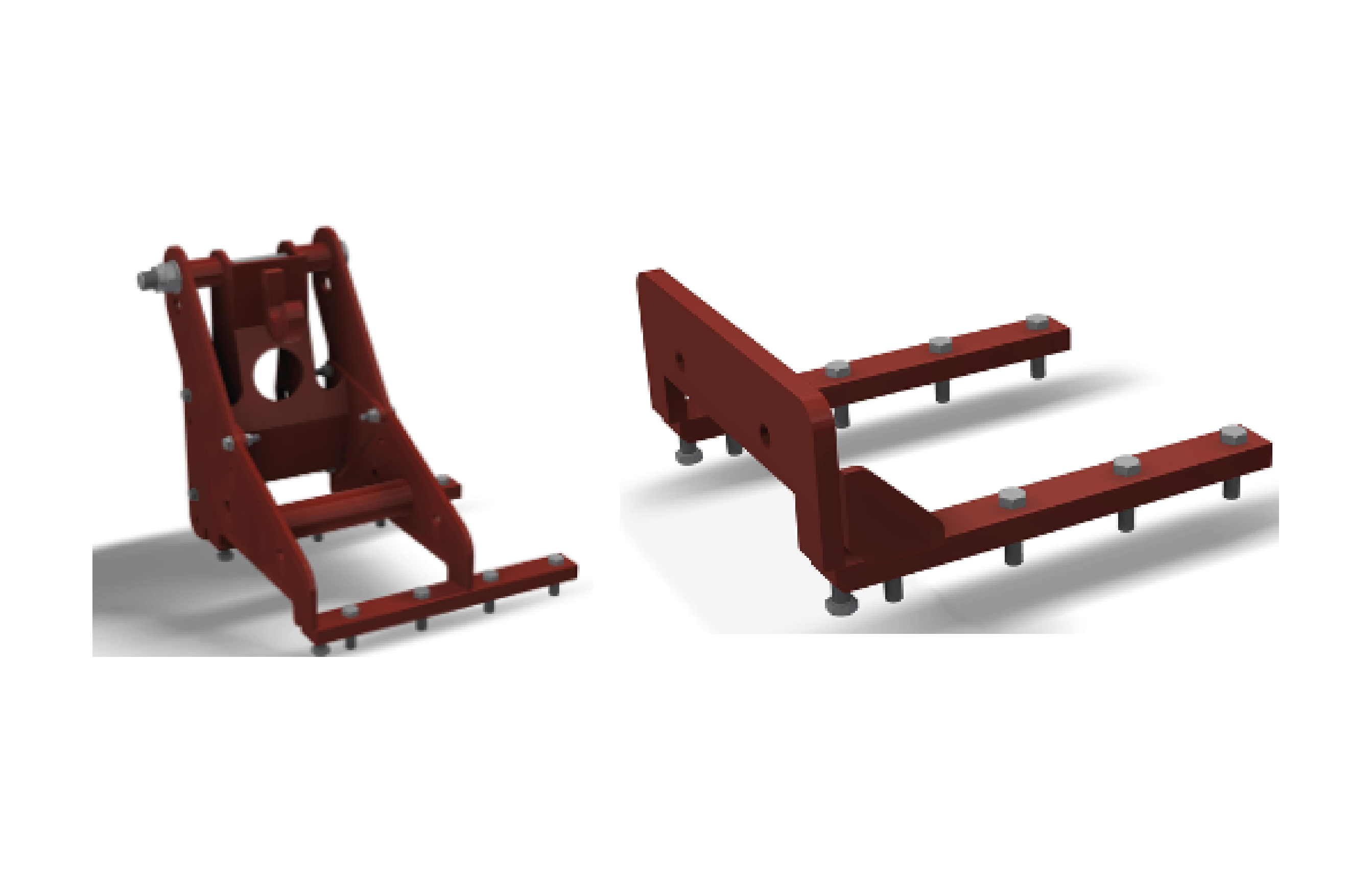 Set of mounting brackets