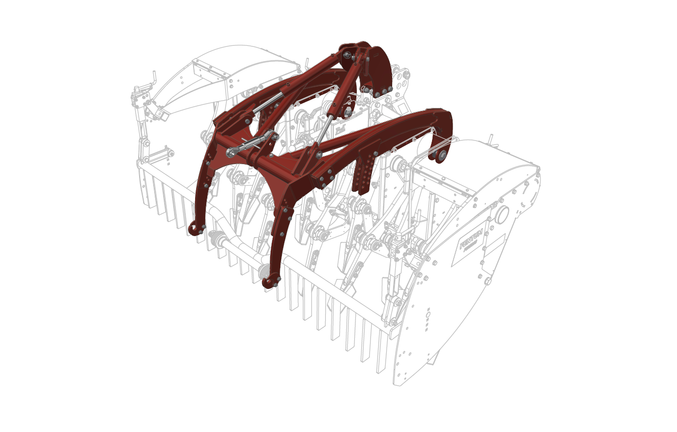 Hydraulic over-the-top 3-point linkage
